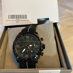 Oceanaut black & grey stripe Fair-Play Chronogragh watch